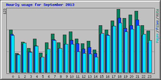 Hourly usage for September 2013