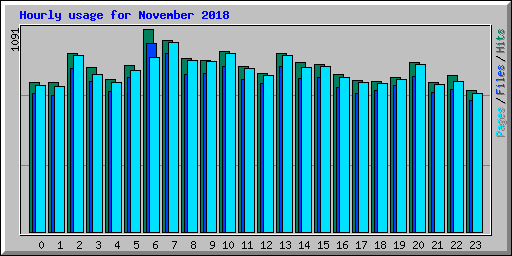 Hourly usage for November 2018
