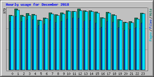 Hourly usage for December 2018