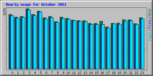 Hourly usage for October 2021