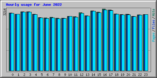 Hourly usage for June 2022