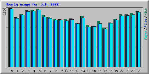 Hourly usage for July 2022
